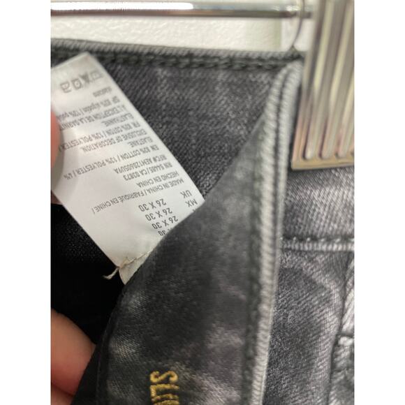 American Eagle AE 360 Extreme Flex Slim Jeans Men's Size 26 x 30 Black Goth Punk - Picture 6 of 12